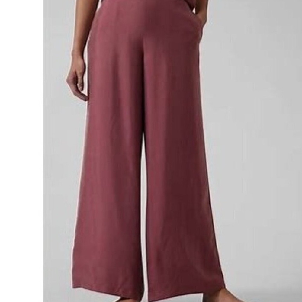 Elegant Mauve Wide-Leg Pants